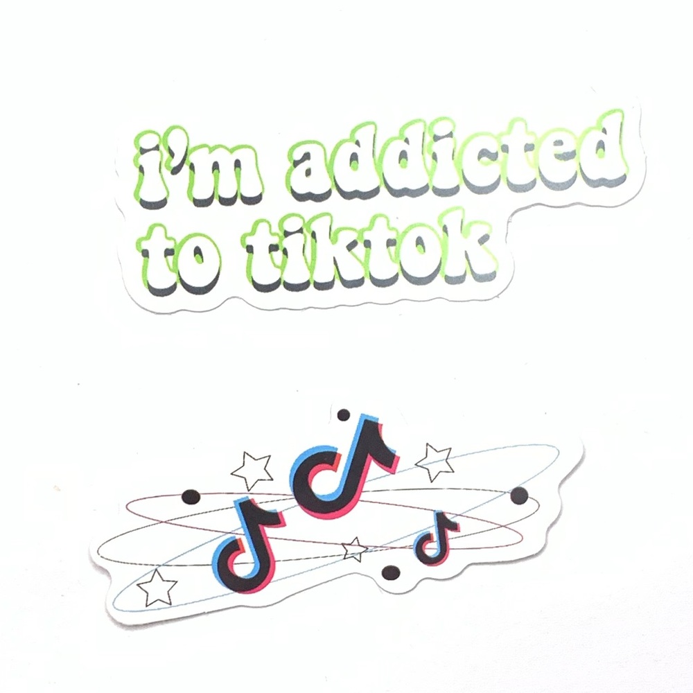 2pcs TikTok Vinyl Stickers